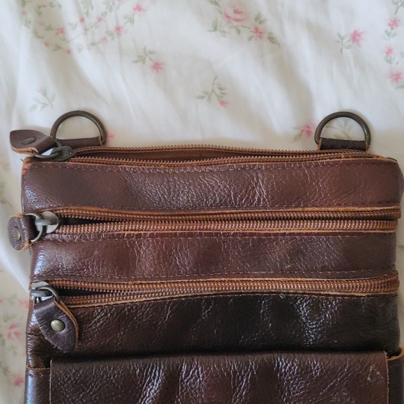 Brown Leather Satchel Purse (no straps) - Picture 7 of 10